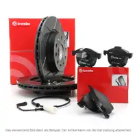 BREMBO Bremsscheiben + Bremsbel&auml;ge + Sensor f&uuml;r ALFA ROMEO Giulia Stelvio 2.9 Q4 vorne