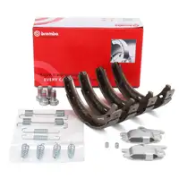 BREMBO Bremsbacken + Federn + Nachsteller Satz f&uuml;r MERCEDES W201 W168 W202 W203 W124 W210