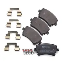 BREMBO Brake Pads + Warning Contact Cables for AUDI RS4 B7 and RS6 C5 (Front and Rear)
