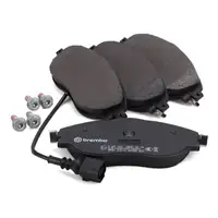 SHW Bremsscheiben + BREMBO Bremsbel&auml;ge + Sensor f&uuml;r VW Golf 7 8 GTI/R AUDI S3 8V SQ2 vorne