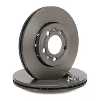 BREMBO Bremsscheiben + Bel&auml;ge f&uuml;r VW Golf 4 Polo 4 5 A1 8X A3 8L1 Ibiza Leon Fabia vorne