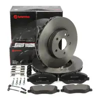 BREMBO Bremsscheiben + Bel&auml;ge + Sensor f&uuml;r MERCEDES V-Klasse Viano Vito W639 W447 vorne