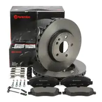BREMBO Bremsscheiben + Bel&auml;ge Sensor f&uuml;r MERCEDES V-Klasse Viano Vito W639 W447 2,8t vorne
