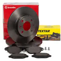 BREMBO Bremsscheiben + TEXTAR Bel&auml;ge f&uuml;r FIAT Panda 169 Punto 176 Seicento vorne