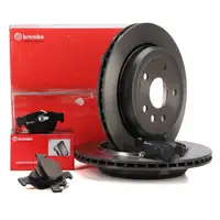BREMBO Bremsscheiben + Bel&auml;ge f&uuml;r JEEP Grand Cherokee 4 WK WK2 18 Zoll hinten