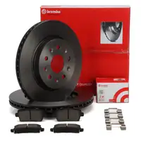 BREMBO Bremsscheiben + Bel&auml;ge f&uuml;r OPEL Insignia A 17/18" J61/J62 SAAB 9-5 YS3G 17" hinten