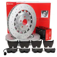 BREMBO Bremsscheiben + Bremsbel&auml;ge + Sensor f&uuml;r AUDI RS3 8V 400 PS PR-Nr. 4P1 vorne