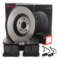 BREMBO Bremsscheiben + Bremsbel&auml;ge + Sensor f&uuml;r AUDI A6 C7 A7 4G Q5 8RB PR-1LP vorne