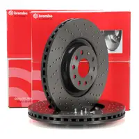 BREMBO XTRA Bremsscheiben Satz f&uuml;r VW Golf 7 8 GTI/R AUDI S3 8V 8Y SQ2 GA vorne
