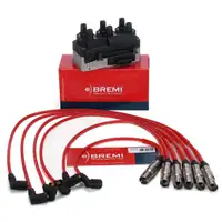 BREMI Zündspule + Zündkabelsatz für VW Transporter T4 2.8 VR6 140 PS 01.1996-04.2000