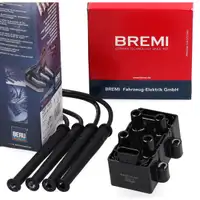 BREMI Z&uuml;ndspule + BERU Kabelsatz f&uuml;r RENAULT Clio 2 Kangoo Twingo 1 2 1.2 54/58 PS