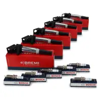 6x BREMI Z&uuml;ndspule + 6x BOSCH Z&uuml;ndkerze f&uuml;r BMW 1er 2er 3er 4er 5er 6er 7er X3 X5 N54 N55