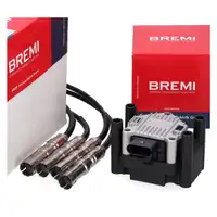 BREMI Z&uuml;ndspule + Kabelsatz f&uuml;r VW Golf 5 Passat B5 B6 A4 1.6 T5 Ibiza Fabia 2.0
