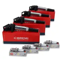 4x BREMI Z&uuml;ndspule + 4x NGK Z&uuml;ndkerze f&uuml;r BMW E81-88 E46 E90-93 X1 E84 X3 E83 Z4 N40-46