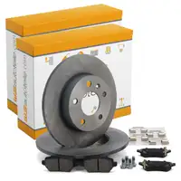 Brake discs + brake pads for OPEL Astra G, H, Meriva A, B, Zafira A, B (5-hole) with rear ABS