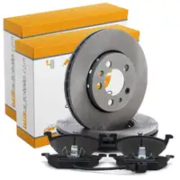 Bremsscheiben + Bremsbel&auml;ge + Sensor f&uuml;r VW Golf 4 Polo 9N A2 A3 8L1 Ibiza Fabia vorne