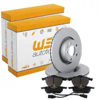 Bremsscheiben + Bremsbel&auml;ge + Sensor f&uuml;r AUDI A6 Limo + Avant (4F C6) PR-1LT vorne