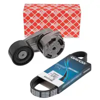 DAYCO V-ribbed belt + febi belt tensioner for BMW 1 Series F20 F21, 3 Series F30 F31 N13 102&ndash;177 hp