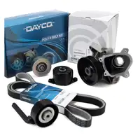 DAYCO Keilrippenriemen Satz + ORIGINAL Wasserpumpe f&uuml;r BMW E46 E90-92 E60 X3 E83 M47 M57