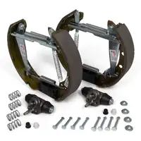 DELPHI Bremstrommeln + Bremsbacken + Zylinder f&uuml;r SEAT Arosa ohne ABS ab 10.1999 hinten