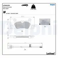 DELPHI LP5063EV Bremsbel&auml;ge f&uuml;r AUDI E-Tron GT (F83) PORSCHE Taycan (Y1) hinten 9J1698451F