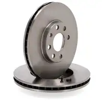 DELPHI BG3404 Bremsscheiben Satz f&uuml;r OPEL Astra G ohne ABS 4-Loch vorne 569059