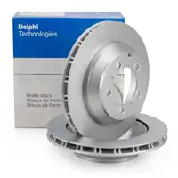 DELPHI BG5057C Bremsscheiben Satz f&uuml;r PORSCHE Cayenne (9YA 9YB) PR-1KV hinten 9Y0615601