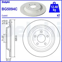 DELPHI Bremsscheiben + Bremsbel&auml;ge f&uuml;r FORD MK6 2.3 EcoBoost 5.0 bis 08.2018 hinten