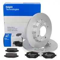 DELPHI Bremsscheiben + Bel&auml;ge f&uuml;r CITROEN C4 3 OPEL Corsa F Mokka PEUGEOT 208 2 hinten
