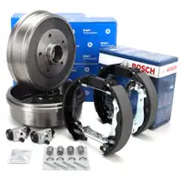 DELPHI Bremstrommeln + BOSCH Bremsbacken + Radbremszylinder für DACIA Duster HS HM hinten