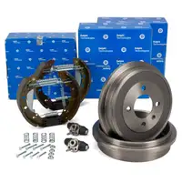 DELPHI Bremstrommeln + Bremsbacken + Zylinder f&uuml;r SEAT Arosa ohne ABS ab 10.1999 hinten