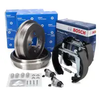 DELPHI Bremstrommeln + BOSCH Backen + Bremszylinder f&uuml;r VW Polo 6N Lupo Arosa Mii hinten