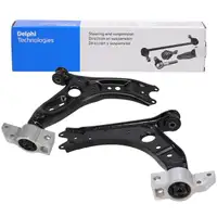 2x DELPHI Querlenker + Halter f&uuml;r VW Golf 5 6 Touran A3 8P Leon 1P Octavia 2 vorne unten