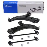 2x DELPHI Querlenker + Traggelenk + Koppelstange f&uuml;r OPEL Agila B SUZUKI Swift 3 vorne