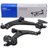 2x DELPHI Querlenker + Traggelenk + Halter f&uuml;r FORD Focus 3 Grand / C-Max 2 vorne