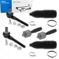 2x DELPHI Spurstange + Kopf + Lenkmanschette f&uuml;r AUDI S4 B5 bis Fgst. 8DX053000 vorne