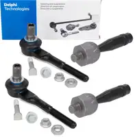 2x DELPHI Spurstange + Spurstangenkopf f&uuml;r AUDI S4 RS4 B5 A4 B6 B7 A6 C5 SEAT Exeo vorne