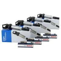 4x DELPHI Zündspule + 4x BOSCH Zündkerze für BMW 1er F20 F21 114-120i 3er F30 316/320i N13
