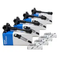 4x DELPHI Z&uuml;ndspule + 4x ORIGINAL FORD Z&uuml;ndkerze f&uuml;r Focus 3 Fiesta 6 4 1.6 EcoBoost