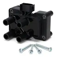 DELPHI Z&uuml;ndspule + BREMI Kabelsatz + 4x BOSCH Z&uuml;ndkerze f&uuml;r FORD Fiesta 5 1.3 08.02-08.07