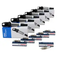 6x DELPHI Zündspule + BOSCH Zündkerze für BMW 135i M135i M235i 335i 535i 640i 740i N54 N55