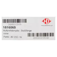 DIEDERICHS Aufpralld&auml;mpfer Sto&szlig;stange f&uuml;r OPEL Corsa F PEUGEOT 208 2 vorne 9824784680
