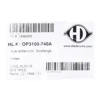 DIEDERICHS 1896065 Aufpralld&auml;mpfer Sto&szlig;f&auml;nger f&uuml;r RENAULT Trafic 2 3 FIAT Talento hinten