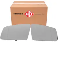 2x DIEDERICHS Exterior Mirror Glass for MERCEDES W176, W246, W204, C218, W212, X156, X204