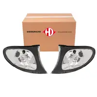 2x DIEDERICHS KLARGLAS / SCHWARZ Frontblinker f&uuml;r BMW 3er E46 ab Facelift 09.2001