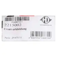 DIEDERICHS Frontverkleidung Schlo&szlig;tr&auml;ger Frontger&uuml;st f&uuml;r VW Golf 6 / Variant 5K0805588G