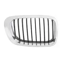 2x DIEDERICHS CHROM/SCHWARZ K&uuml;hlergrill K&uuml;hlerniere Niere f&uuml;r BMW 3er E46 bis 03.2003