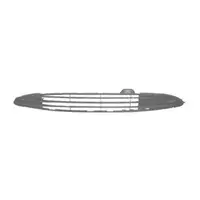 DIEDERICHS L&uuml;ftungsgitter Frontsto&szlig;f&auml;nger f&uuml;r PEUGEOT 206 CC / SW 206 Schr&auml;gheck mitte