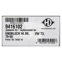 DIEDERICHS Seitenwand Eckblech Reparaturblech f&uuml;r VW Transporter Bulli T3 hinten rechts