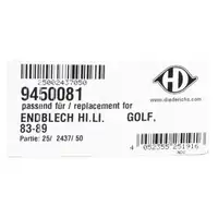 DIEDERICHS Side Panel End Panel for VW Golf 2 19E 1G1, model years 08/1983&ndash;12/1989, rear left